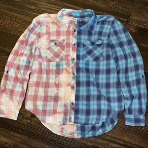 2/$50 Custom Acid Wash Boyfriend flannel